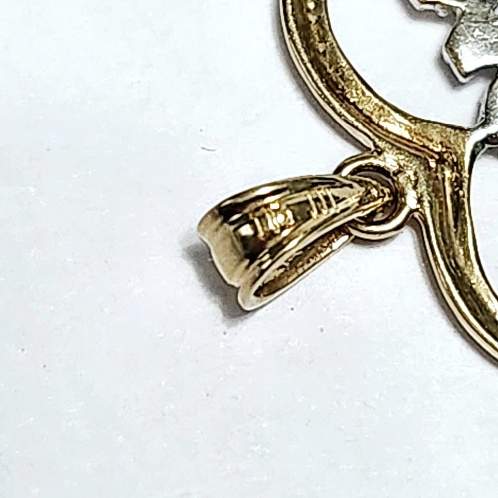 10K Diamond MOM Gold Heart Pendant - Picture 4 of 7